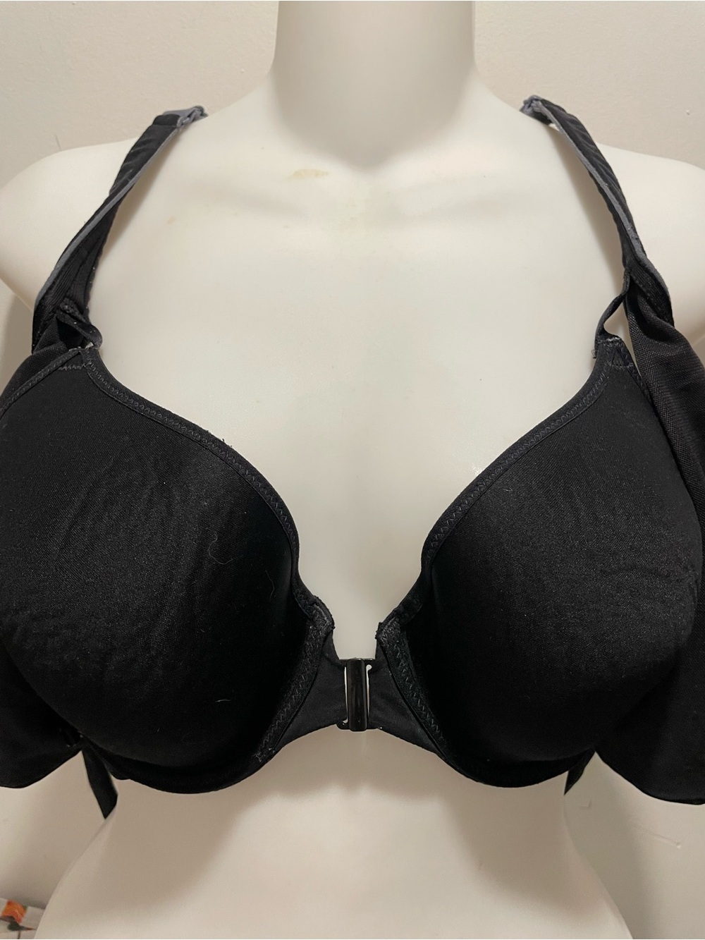 Victoria's Secret VSX Sports Front Close Wrap Sports Bra Black Size 34D Plunging - Picture 5 of 8